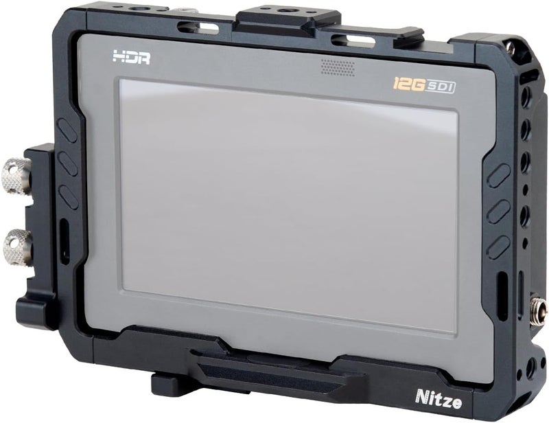 Nitze Monitor Cage for Blackmagic Video Assist 5" 12G / 3G, with HDMI and USB-C Cable Clamps - JT-B01A - Image 1